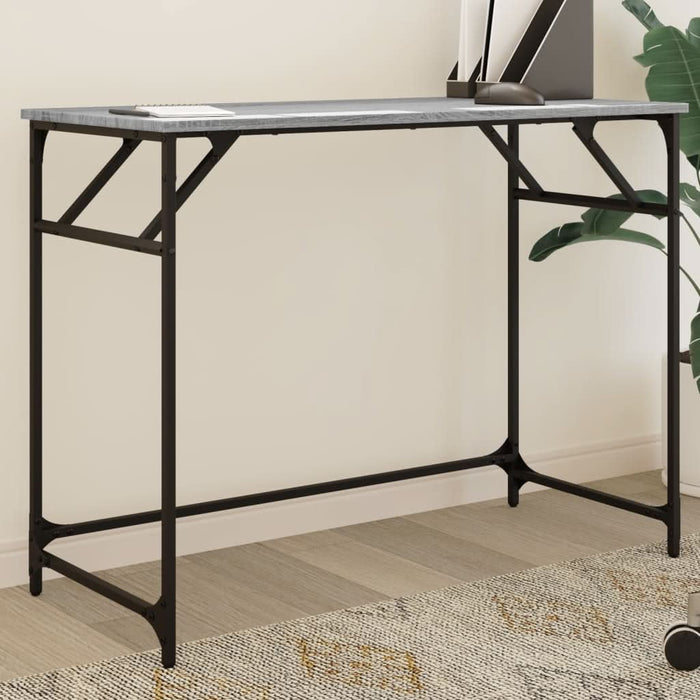 Birou gri sonoma 100x45x76 cm lemn/oțel vopsit electrostatic - WALTI WALTI