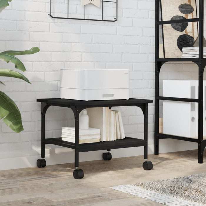 Suport imprimantă 2 niveluri negru 50x40x38 cm lemn prelucrat WALTI