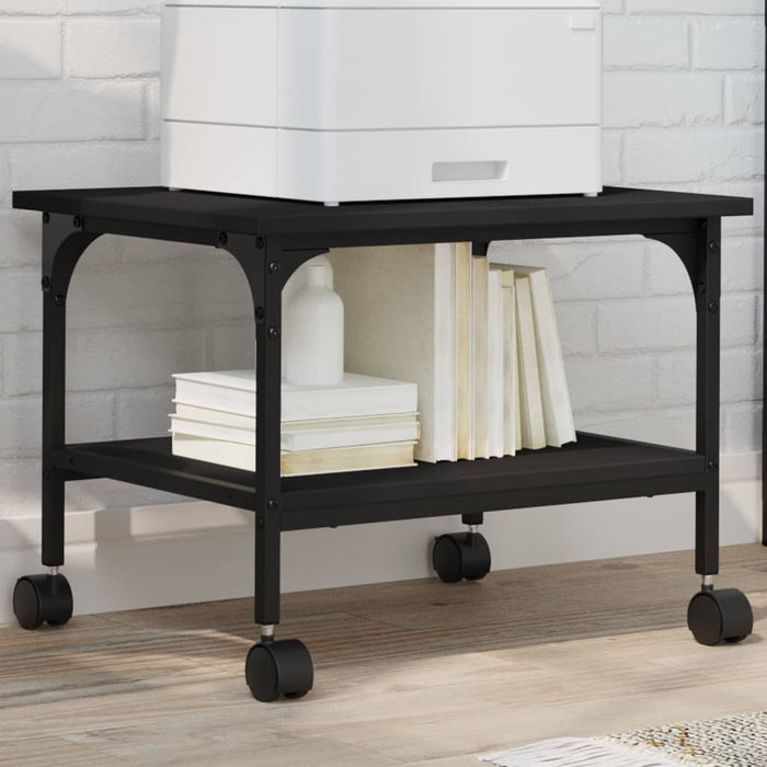 Suport imprimantă 2 niveluri negru 50x40x38 cm lemn prelucrat WALTI