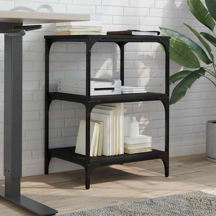 Suport imprimantă 3 niveluri, negru, 50x41x75 cm lemn prelucrat WALTI