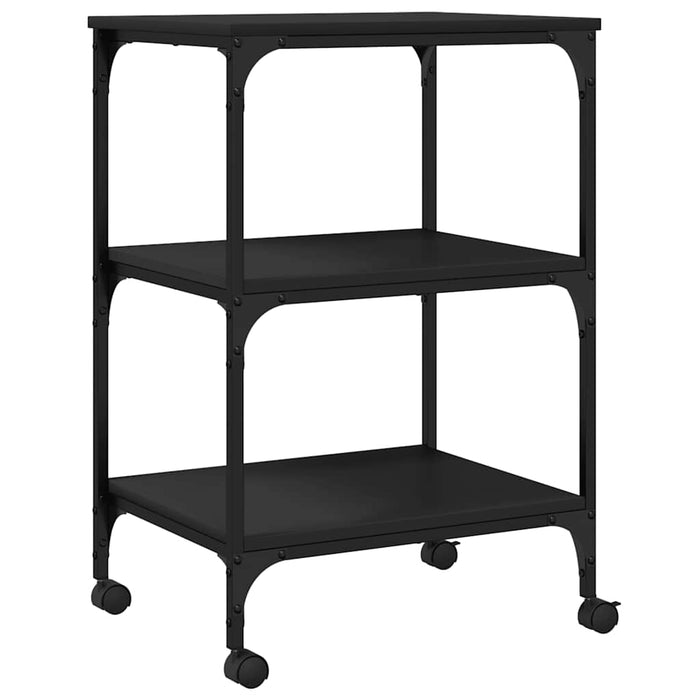 Suport imprimantă 3 niveluri, negru, 50x41x75 cm lemn prelucrat WALTI