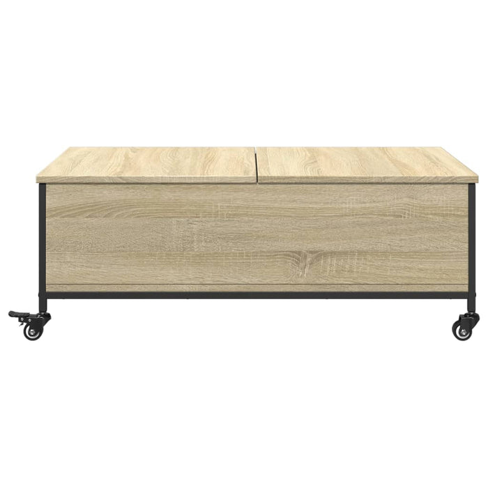 Măsuță cafea cu roți stejar sonoma 91x55x34 cm lemn prelucrat - WALTI WALTI