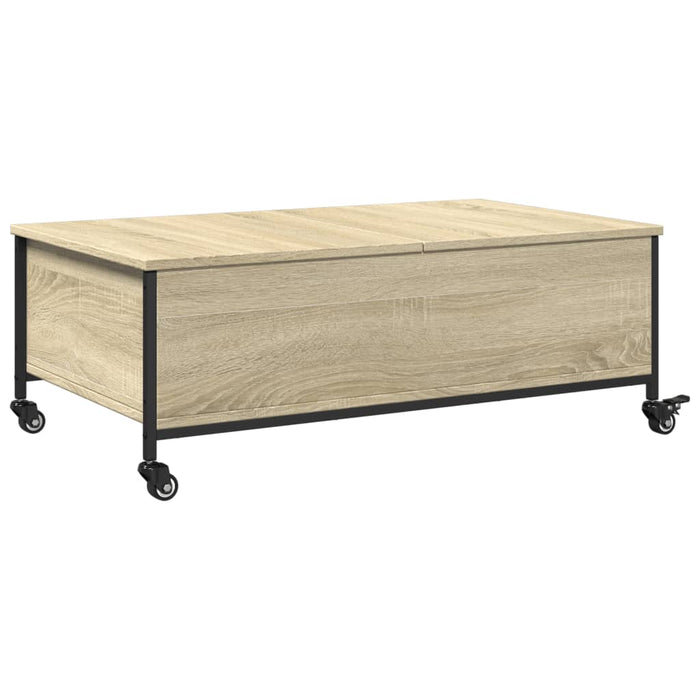 Măsuță cafea cu roți stejar sonoma 91x55x34 cm lemn prelucrat - WALTI WALTI