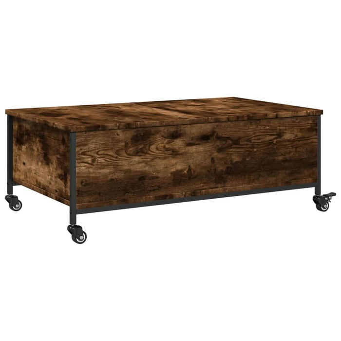 Măsuță cafea cu-roți stejar fumuriu 91x55x34 cm lemn-prelucrat - WALTI WALTI