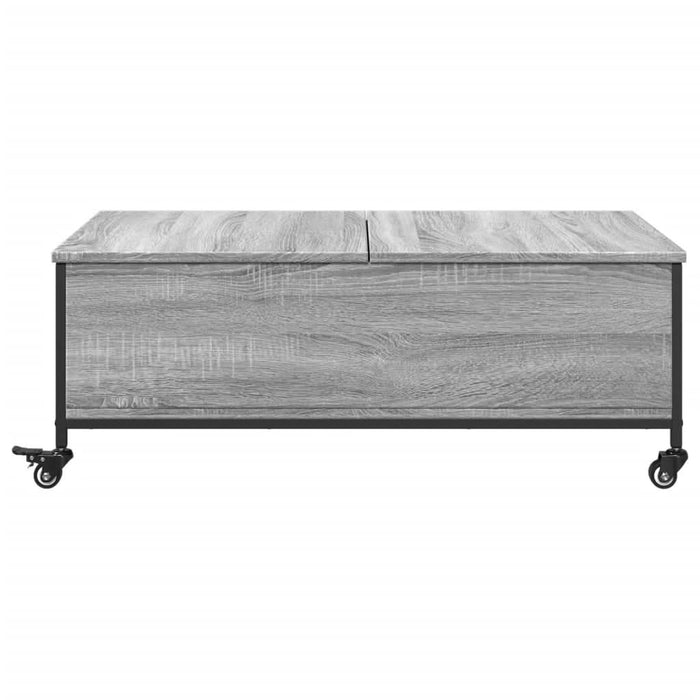 Măsuță cafea cu roți sonoma gri 91x55x34 cm lemn prelucrat - WALTI WALTI