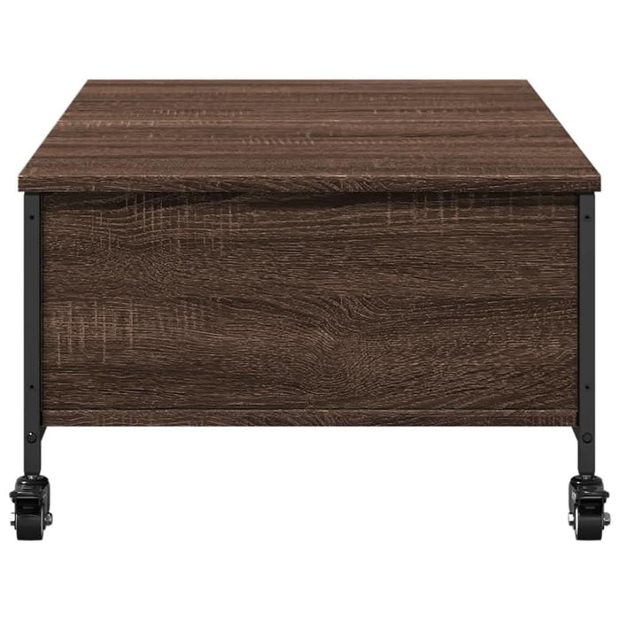 Măsuță cafea cu roți stejar maro 91x55x34 cm lemn prelucrat - WALTI WALTI