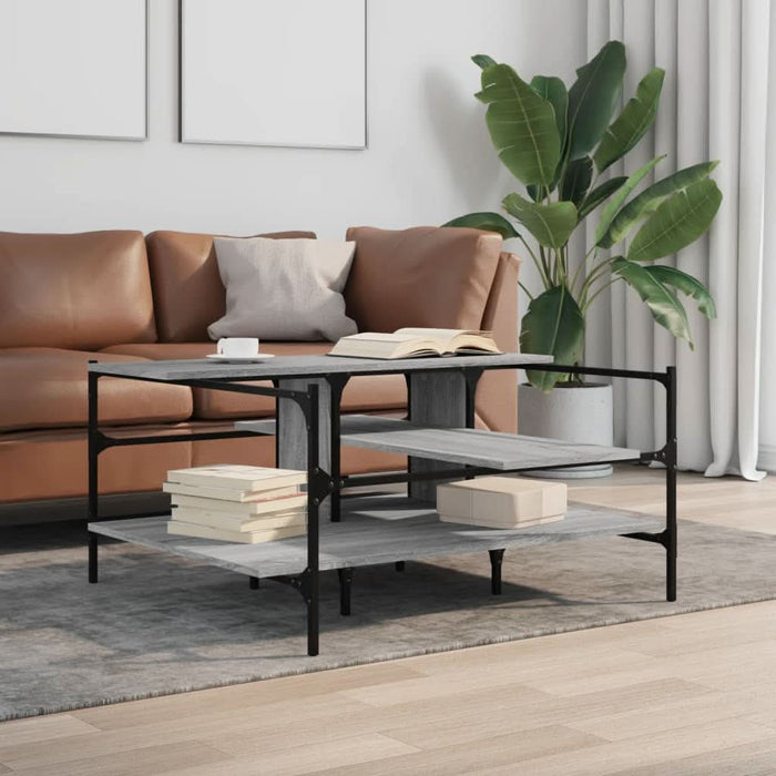 Măsuță de cafea gri sonoma 100x100x48,5 cm lemn prelucrat - WALTI WALTI