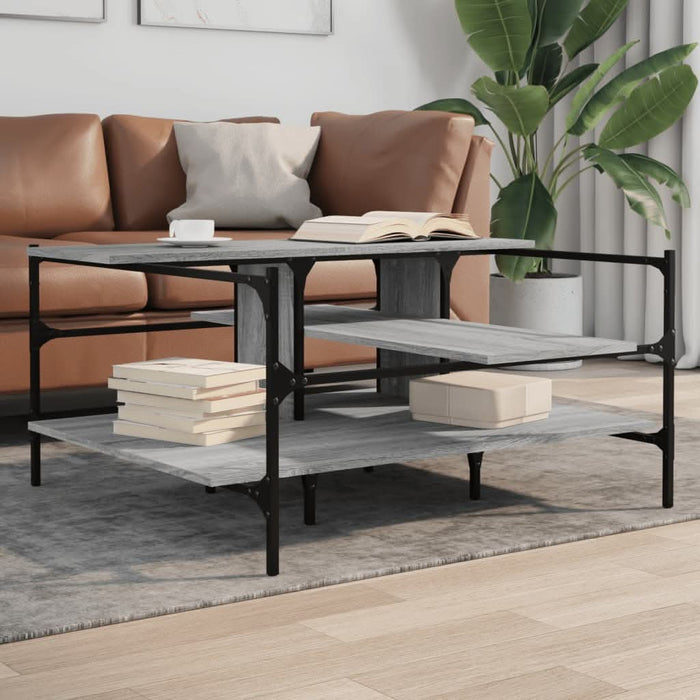 Măsuță de cafea gri sonoma 100x100x48,5 cm lemn prelucrat - WALTI WALTI