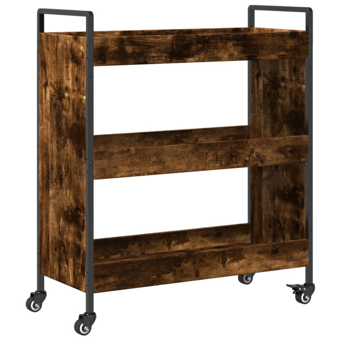Cărucior de bucătărie stejar fumuriu 70x30x82 cm lemn prelucrat - WALTI WALTI