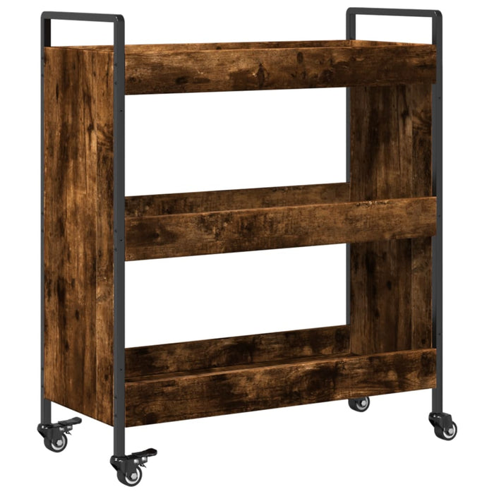 Cărucior de bucătărie stejar fumuriu 70x30x82 cm lemn prelucrat - WALTI WALTI