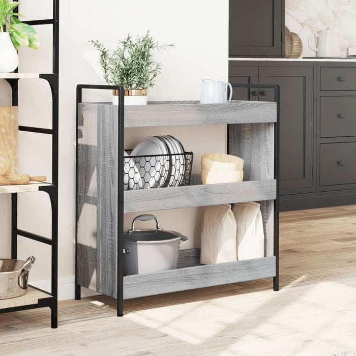 Cărucior de bucătărie, gri sonoma, 70x30x82 cm, lemn prelucrat - WALTI WALTI