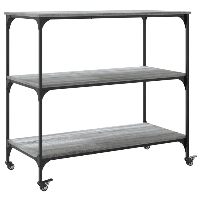 Cărucior de bucătărie, gri sonoma 102x50x95 cm lemn prelucrat - WALTI WALTI