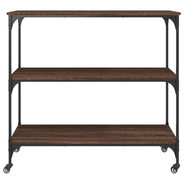 Cărucior de bucătărie, stejar maro 102x50x95 cm lemn prelucrat - WALTI WALTI