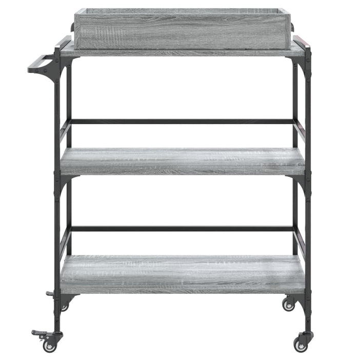 Cărucior de bucătărie, gri sonoma 81,5x41x92,5cm lemn prelucrat - WALTI WALTI