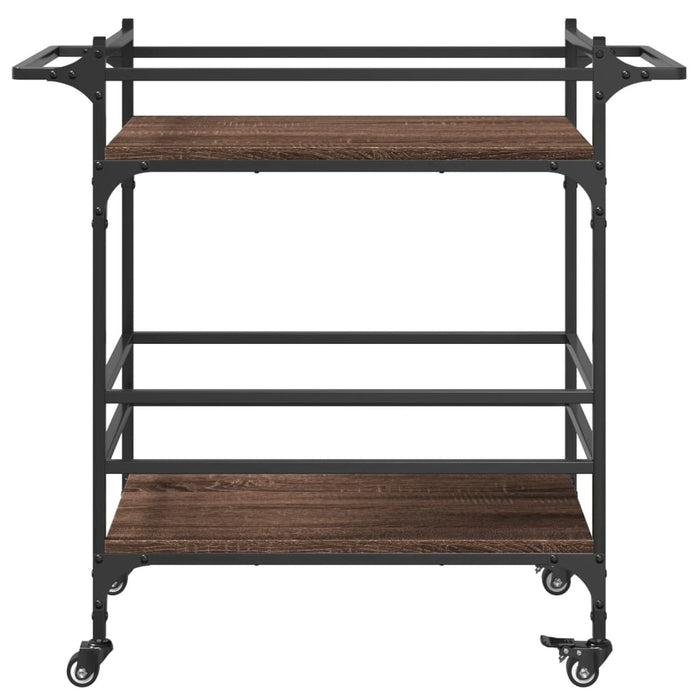 Cărucior de bucătărie, stejar maro 82x40x78,5 cm lemn prelucrat - WALTI WALTI