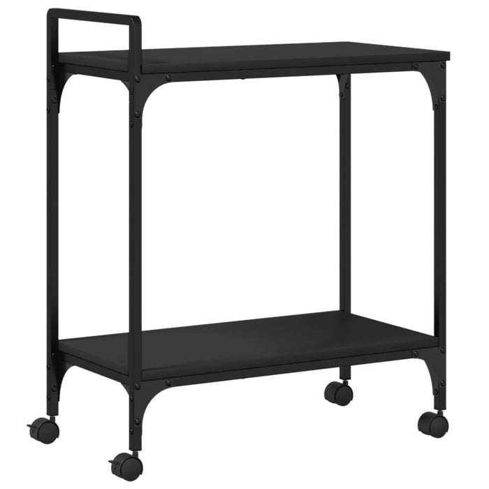 Cărucior de bucătărie, negru, 60,5x31x72,5 cm, lemn prelucrat WALTI