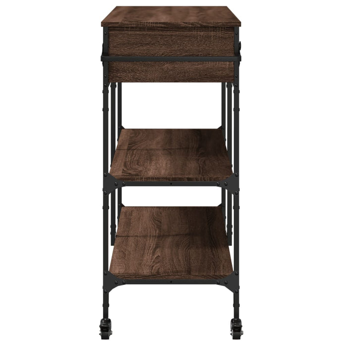 Cărucior de bucătărie, stejar maro 105x42x95 cm lemn prelucrat - WALTI WALTI