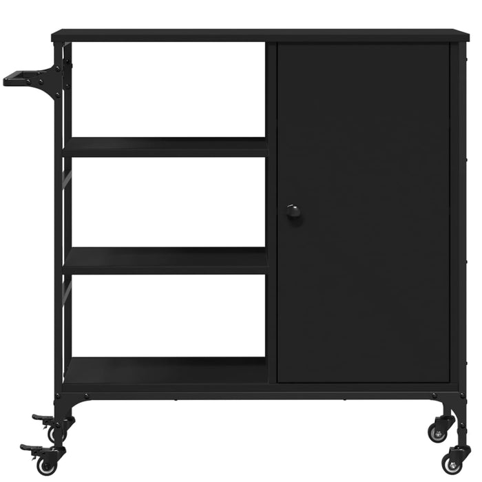 Cărucior de bucătărie, negru, 87,5x38,5x84,5cm, lemn prelucrat - WALTI WALTI