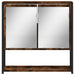 Dulap baie cu oglindă stejar fumuriu 60x16x60 cm lemn compozit - WALTI WALTI