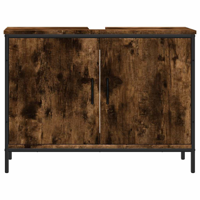 Dulap chiuvetă baie, stejar fumuriu, 80x30x60 cm lemn prelucrat - WALTI WALTI
