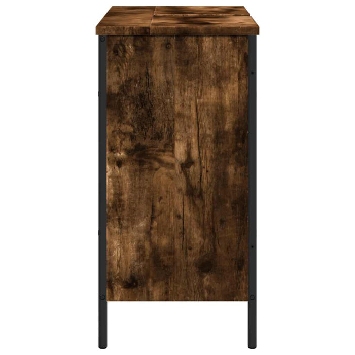 Dulap chiuvetă baie, stejar fumuriu, 80x30x60 cm lemn prelucrat - WALTI WALTI