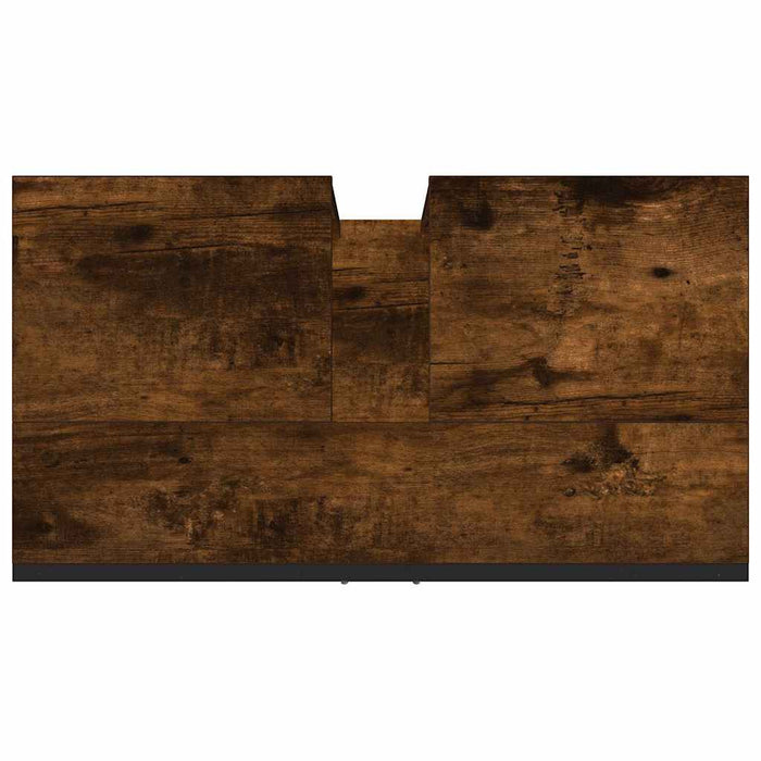 Dulap chiuvetă baie, stejar fumuriu, 60x33x60 cm lemn prelucrat - WALTI WALTI