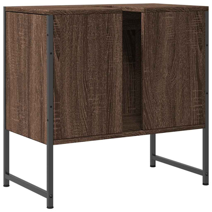 Dulap chiuvetă de baie, stejar maro, 60x33x60 cm lemn prelucrat - WALTI WALTI