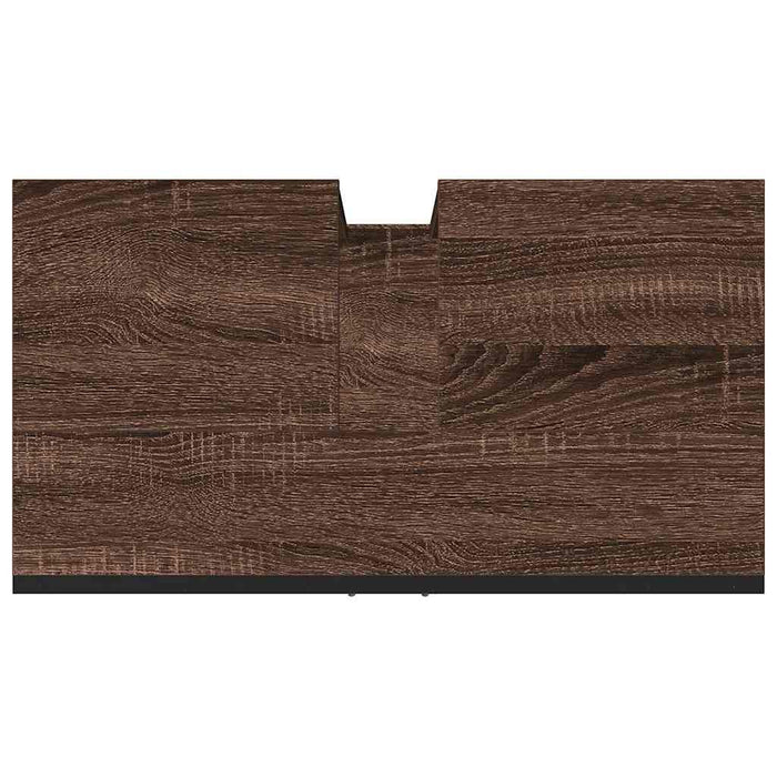 Dulap chiuvetă de baie, stejar maro, 60x33x60 cm lemn prelucrat - WALTI WALTI