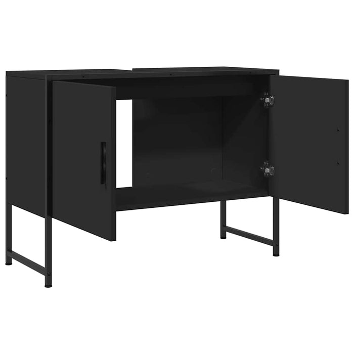Dulap chiuveta de baie, negru, 80x33x60 cm, lemn compozit - WALTI WALTI
