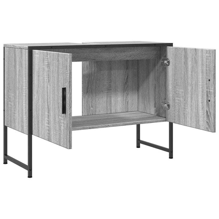 Dulap chiuveta de baie, gri sonoma, 80x33x60 cm, lemn compozit - WALTI WALTI
