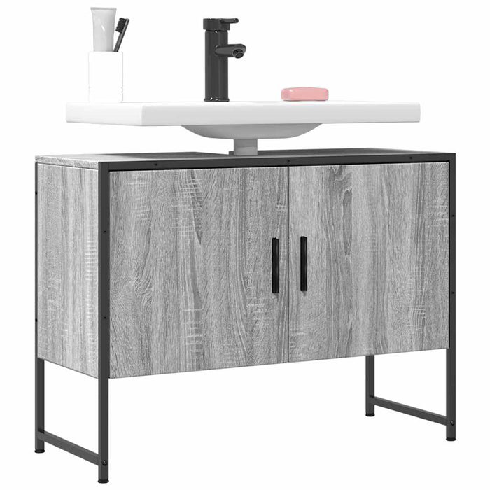 Dulap chiuveta de baie, gri sonoma, 80x33x60 cm, lemn compozit - WALTI WALTI