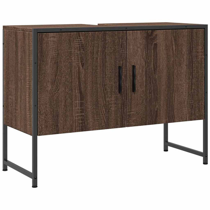 Dulap chiuveta de baie, stejar maro, 80x33x60 cm, lemn compozit - WALTI WALTI