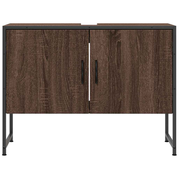 Dulap chiuveta de baie, stejar maro, 80x33x60 cm, lemn compozit - WALTI WALTI