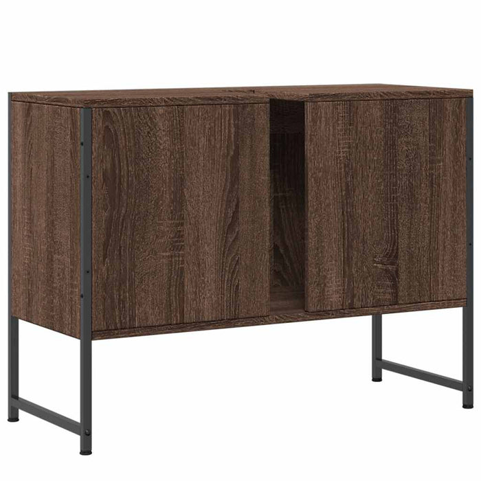 Dulap chiuveta de baie, stejar maro, 80x33x60 cm, lemn compozit - WALTI WALTI