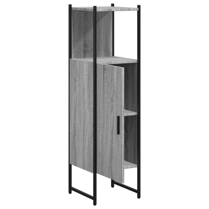Dulap de baie, gri sonoma, 33x33x120,5 cm, lemn prelucrat - WALTI WALTI