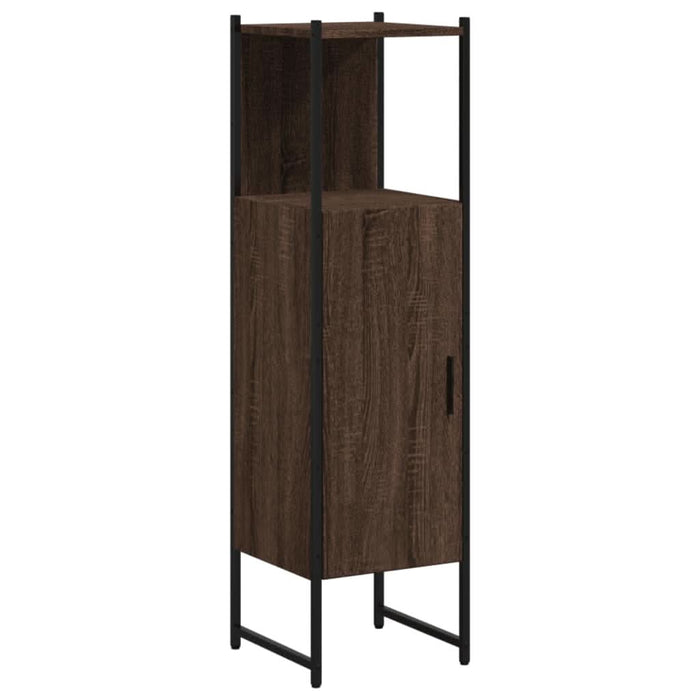 Dulap de baie, stejar maro, 33x33x120,5 cm, lemn prelucrat - WALTI WALTI