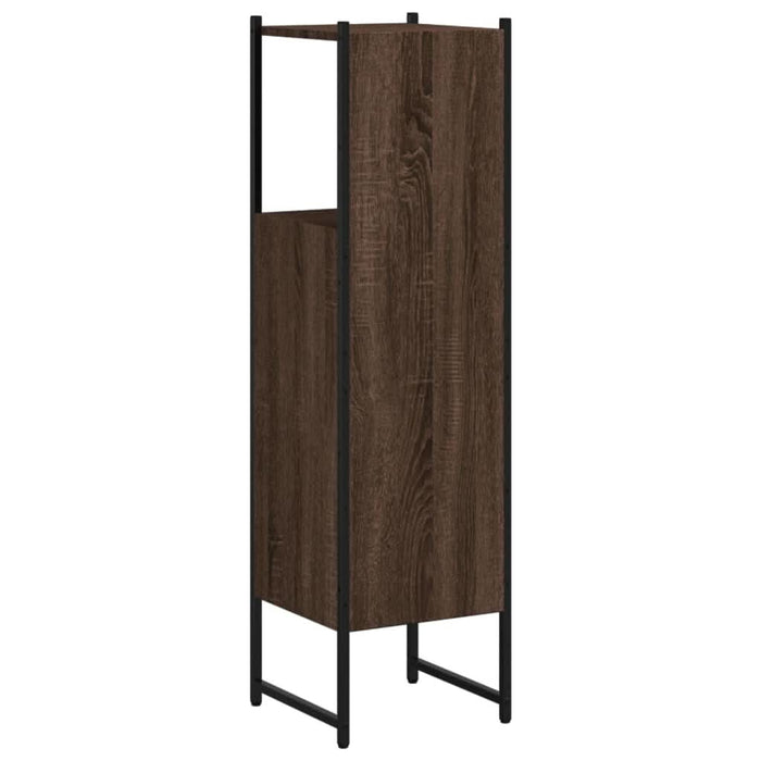 Dulap de baie, stejar maro, 33x33x120,5 cm, lemn prelucrat - WALTI WALTI