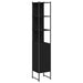 Dulap de baie, negru, 33x33x185,5 cm, lemn prelucrat - WALTI WALTI