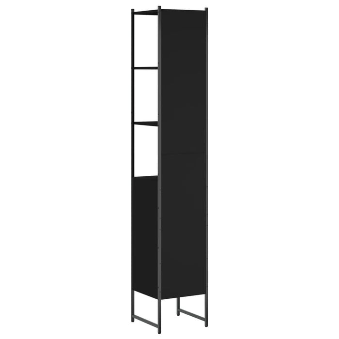 Dulap de baie, negru, 33x33x185,5 cm, lemn prelucrat - WALTI WALTI