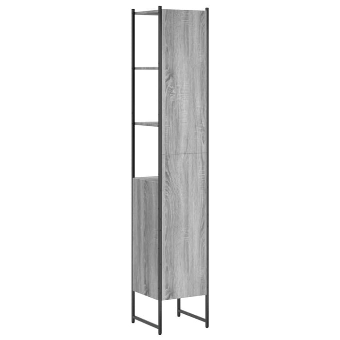 Dulap de baie, gri sonoma, 33x33x185,5 cm, lemn prelucrat - WALTI WALTI