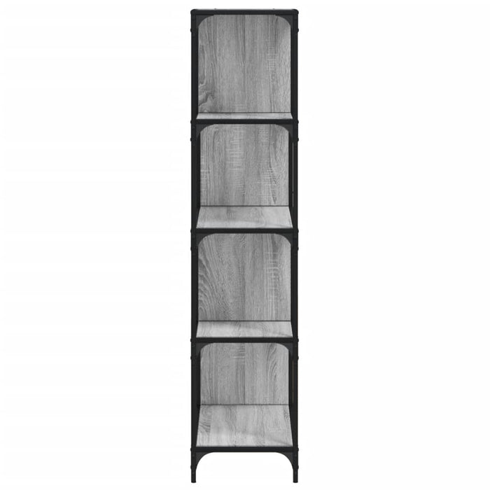 Bibliotecă cu 4 niveluri gri sonoma 139x33,5x149 cm lemn - WALTI WALTI