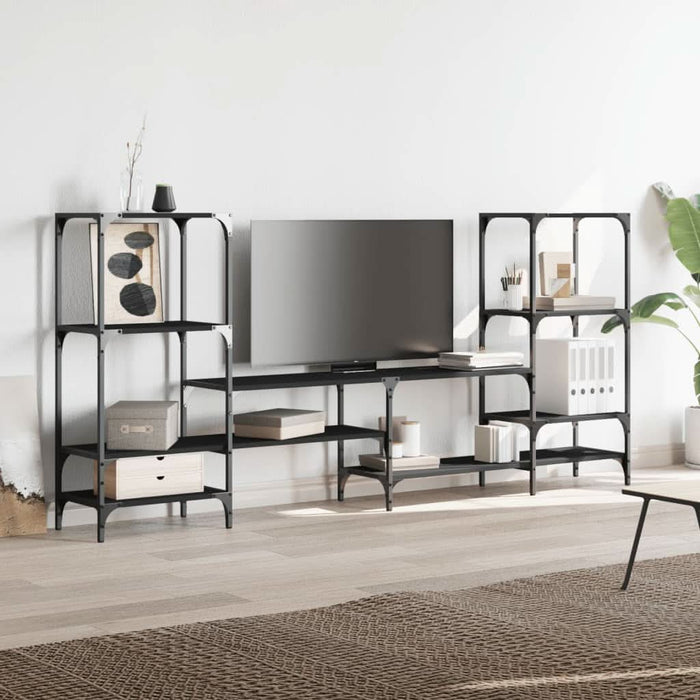 Dulap TV, stejar fumuriu, 206,5x28,5x95 cm, lemn prelucrat - WALTI WALTI