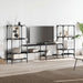 Dulap TV, stejar fumuriu, 206,5x28,5x95 cm, lemn prelucrat - WALTI WALTI