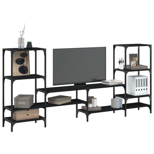 Dulap TV, stejar fumuriu, 206,5x28,5x95 cm, lemn prelucrat - WALTI WALTI