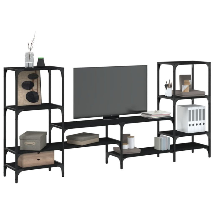 Dulap TV, stejar fumuriu, 206,5x28,5x95 cm, lemn prelucrat - WALTI WALTI