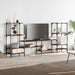 Dulap TV, stejar fumuriu, 206,5x28,5x95 cm, lemn prelucrat - WALTI WALTI