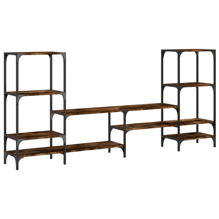 Dulap TV, stejar fumuriu, 206,5x28,5x95 cm, lemn prelucrat - WALTI WALTI