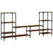 Dulap TV, stejar fumuriu, 206,5x28,5x95 cm, lemn prelucrat - WALTI WALTI