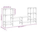 Dulap TV, stejar fumuriu, 206,5x28,5x95 cm, lemn prelucrat - WALTI WALTI