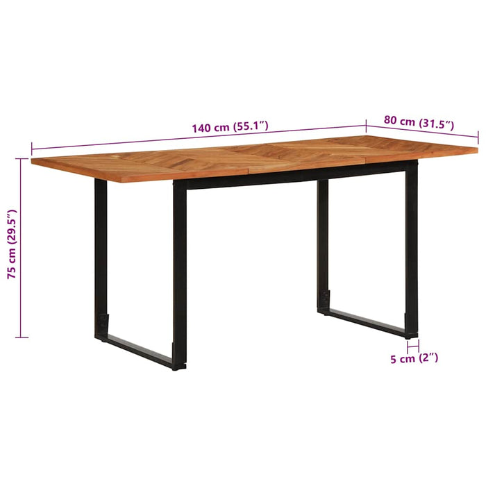 Masa de sufragerie 160x80x75 cm din lemn masiv de salcam - WALTI WALTI